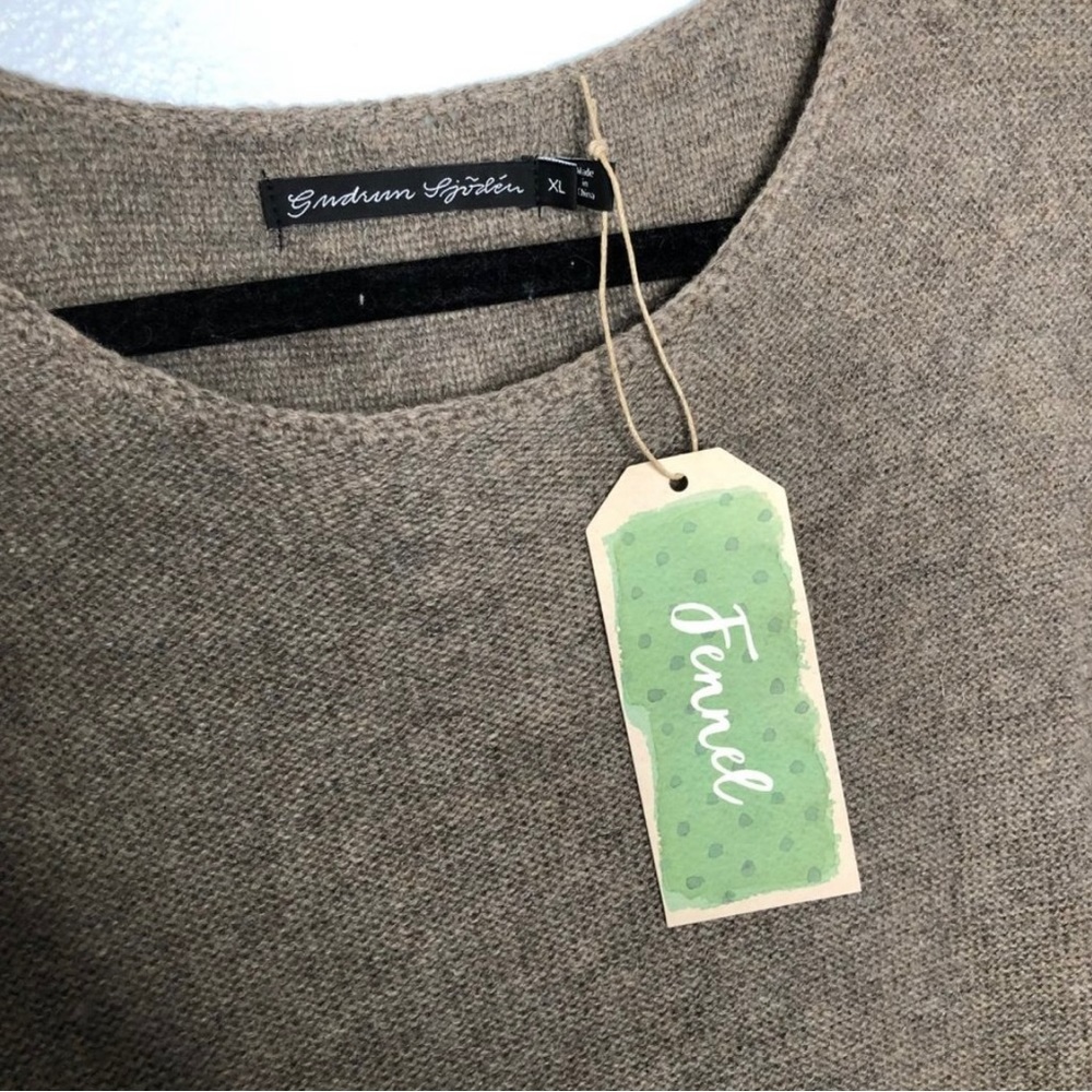 NWT Gudrun Sjoden Wool Blend Knitted Dress Midi Tunic XL Lagenlook Minimal